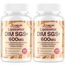 Supplemento dello SGS del DIM Liposomico - Supplemento dell'ormone per le donne e gli uomini, integratori dell'estrogeno contiene Glucosinolato del solforafano, vitamina E, frutta del melograno - Detox di sostegno e antiossidante (2 pacchetto)