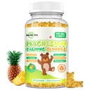 Magnesio Gummies per bambini - Magnesio Glycinate Gummies Supplemento con L-teanina, Vitamina B6, D3 per adulti e bambini, Magnesio calmo per il sonno, Rilassamento, Cervello, Bones, Ananas gratuita per l'agar 60ct