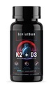 Vitamina di Leviathan Nutrition D3 K2 2 in 1 Formula | 360mcg Vitamina K2 (MK7) + Vitamina D3 5000 IU Vegan Organic Extra Strength Vitamin Supplements - Support Heart, Teeth, Joint, and Bone Health