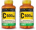 MASON NATURAL Vitamina C 500 mg - Supporta sistema immunitario sano, antiossidante ed essenziale nutriente, 100 compresse (Pack of 2)