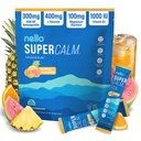 Nello Supercalm in polvere Bevanda Mix, Tangerina tropicale, L Theanine, Ksm-66 Ashwagandha, Magnesio Glycinate, Vitamina D 3, Integratori per Rilassamento & Focus, Naturale, Senza Zucchero, Non OGM, 20 Srvg