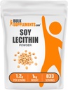 BulkSupplements.com Polvere di lecitina di soia - Integratore di lecitina, Supplemento nutrizionale, Grado alimentare - Gluten Free, 1.2g per porzione, 1kg (2.2 lbs) (Pack of 1)