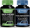 BENESSERE LABSRX capsule di resveratrolo con capsule di moss di mare