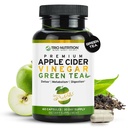 TRIO NUTRITION Capsule di Aceto di Sidro di Mele con Tè Verde - Pillole di Aceto di Sidro di Zucchero Naturale Libero con La Madre per Pulizia Corpo, Immune, Gestione del Peso & Metabolismo Booster*