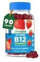 Zucchero Lifeable Vitamina B12 Gummies | 1000 mcg | Gran Tasting B12 Vitamine Gummies | Energia, Mood e supporto Metabolismo | B 12 Gummies Vitamina per Uomini, Donne, Adulti | 90 Gummies