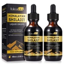 Shilajit Pure Himalayan Organic Resin Drop, Pure Himalayan Shilajit Resina Liquid Gold Supplement, Shilajit Organic Drop Rich in 85+ Trace Minerals, Shilajit for Men & Women (2.02 Fl Oz (Pack of 2))