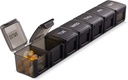 Pill Organizer XL Extra Grandi Case Pillole settimanali e giornalieri per Pillole/Vitamin/Fish Oil/Supplements (nero)