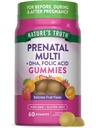 Verità Prenatale Multivitamina Gummies | con acido DHA & Folic | 60 conte | Frutta aroma | Non OGM & Gluten