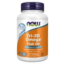 NOW Integratori alimentari, Tri-3D OmegaTM, Trigliceride Forma di Omega-3 Fish Oil + Vitamina D-3, Distillato molecolare, 90 Softgels