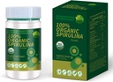 Polvere di Spirulina Organica certificata al 100% 4.23oz/120g Ricco in Beta-Carotene (Vitamina A) e B-12 con GLA naturale,Vega Non-GMO-Superfood Supplemento