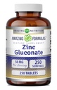 Stupefacente Formulas Zinc Gluconate 50 Mg Supplemento | Compresse | Non OGM | Gluten-Free Made in USA (1 Pack | 250 Count)