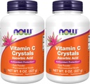 NOW Integratori, Vitamina C Cristalli (acido ascorbico) Polvere, Protezione antiossidante*, 8 once (pacchetto di 2)