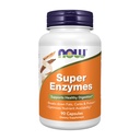 NOW Integratori, Super Enzimi, Formulato con Bromelain, Ox Bile, Pancreatin e Papain, Super Enzymes,90 Capsule