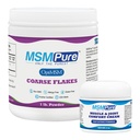 KALA HEALTH MSMPure Fiocchi grossolani 1lb e muscoli e crema comune 2oz Bundle