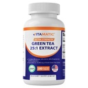 Estratto di tè verde vitale con vitamina C, 25X Concentrato, 98% Polifenoli, 80% Catechins, 50% EGCG, 180 capsule di veg