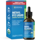 USDA Organic Vitamin B12 Liquid Drops - Methylcobalamin for Enhanced Energy and Nervous System Support - 30 Servings - Biodisponibile per l'assorbimento - Non-GMO, Vegan, Strawberry Flavor, 1 Fl Oz