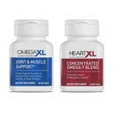 Integratore di supporto congiunto OmegaXL - Supporto muscolare naturale, olio di Mussel verde, pillole di gel morbido, senza farmaci, 60 conte + HeartXL 30 conte, miscela Omega-7 ad alta potenza