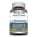 Incredibile Formulas L Glutamine 1000 Mg compresse | Supplemento di amminoacidi per uomini e donne | Non-GMO | Gluten Free | Made in USA | (1 pacchetto, 120 conte)