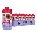 SlimFast Protein Shake, Proteine del cioccolato- 20g, Shake di Sostituzione del Pasto Pronto per Bere, Alta Proteina con Carburo Basso e Basso Zucchero, 24 Vitamine e Minerali, 12 Conte (Pack of 1) (Packaging May Vary)