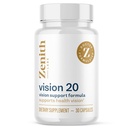 Zenith Labs Vision 20 Vitamine Occhiali - Lutein, Zeaxanthin e Estratto di Bilberry - Supporta Strain Occhio e Salute Occhiale - Miscela Carotenoide