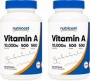 Vitamina Nutricost A 10.000 UI, 500 Softgels (2 bottiglie)