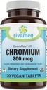 Livamed - Cromo 200 mcg (ChromeMate GTF) Veg Tab 120 Conte