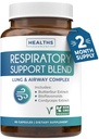 Integratore respiratorio per la salute polmonare - Integratore di supporto polmonare vibrante aiuta a sostenere Clear Airways Mucus rimozione e Detox rotondo stagionale o anno - Vegan Herbal Non-GMO Formula (2 Mesi di alimentazione)