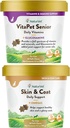 NaturVet – Skin & Coat Plus Omegas for Cats – 60 Soft Chews | Supporta la pelle sana & Glossy Coat | & VitaPet Senior Daily Vitamins for Cats, Formulato per fornire minerali essenziali, 90 g, 60 Conte