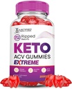 Keto ACV Gummies Extreme 2000MG Ripped Results Keto Gummies Aceto di sidro di mele formulato con polvere di succo di barbabietola di melograno B12 Vegan Non GMO 60 Gummys