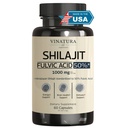 VINATURA Shilajit per gli uomini e le donne - 1000mg Pure Himalayan Shilajit Capsule, standardizzati al 50% Acido Fulvico - 60 capsule