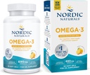 Nordic Naturals Omega-3 in Fish Gelatin, Limone Flavor - 60 Gel di pesce - 690 mg Omega-3 - Olio di pesce - EPA & DHA - Supporto immunitario, Salute del cervello e del cuore, Benessere ottimale - Non-GMO - 30 Serve