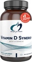 Progetti per la salute Vitamina D Synergy - 2000 IU Vitamina D con K Supplemento - Supporta Moods sani, Bone Salute + Immune Salute per gli adulti - VIT D3 + Vitamina K - Gluten Free + Non-GMO (240 capsule)