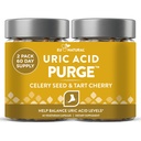 Purge! Uric Acid Flush – Mangiare & Bere Cosa Desiderate – Detox e Pulire con Celery Seed Extract, Tart Cherry & Chanca Piedra per un supporto misto efficace e mobilità attiva – 120 Soft Vegan Capsule