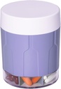Betife Extra Large Supplement Organizer, Bottiglia dell'Organizzatore del Pillola, Dispenser del Pillola Quotidiano con 7 grandi scomparti, Organizzatore per Tenere 7 giorni di Medicina della Vitamina, 21 etichette e una spazzola di pulizia (Purple)