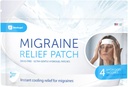 Migraine Relief Patch, Cooling Patches per Migraine, Fever, Hormone, & Headaches, Mess & Odor-Free Hydrogel Cooling, Made in the USA, 1 Pack (4 x Patches) Bianco