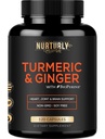 Curcumina erboristica con BioPerine & Ginger, Pepe Nero e 95% Curcuminoidi - Integratori erboristici ad alto assorbimento per la salute di Hearth - Non OGM, Gluten Free - 120 Capsule