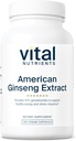 Vital Nutrients - American Ginseng - Energy Support - Mental e Physical Endurance - 100 Capsule Vegetariani per Bottiglia - 250 mg