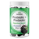 Swanson Probiotic + Prebiotici Gummies - Integratore di supporto digestivo Promuovere la funzionalità digestiva & Bowel Regolarità - Aiuta a sostenere la salute immunitaria - (BlackBerry, 60 Gummies)