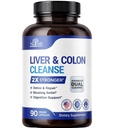Detox & Colon Cleanse - 2X Stronger - Riparazione Detox & Liver Cleanse - Detox Colon Cleanser & Detox - Supplemento di cardine al latte Premium - Capsule Vegan 90