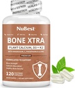 NuBest Bone Xtra - Plant Based Bone Strength, Strontium Boost with Strontium Citrate, Calcium, Magnesium from Marine Algae, Phosphorus, Vitamina C, K2, D3 | Maximum Calcium Absorption