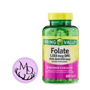 Generico Spring Valley Folate 1.333 mcg DFE, Acido Folico 800 mcg, 400 compresse - Supplemento alimentare, Salute femminile, Metabolismo e supporto cardiaco - Bundle with+ Adesivi Dri Store