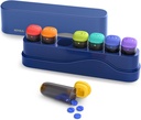 Organizzatore di pillole settimanali 1 volta al giorno, KOVIUUU rimovibile Pill Box 7 giorno, caso di pillole di viaggio portatile, una volta titolare del contenitore di farmaci giornalieri, Dispenser del contenitore di pillola della settimana per il supplemento di medicina della vitamina, blu