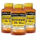 MASON NATURAL Peppermint Oil 50 mg Enteric Coated Supplement, 270 giorni Fornitura di supporto gastrointestinale per l'asciugamano normalmente funzionante, Softgel Pills