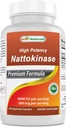 Migliore natura ad alta potenza Nattokinase 4000 FU Per Serving/ 200 mg per Serving, 240 capsule di Vegetarain. Non OGM, Gluten Free.