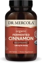 Dr. Mercola Biodinamica Cinnamon Fermentato Organico - Supporta la salute metabolica - Estratto di cannella ad alto contenuto di fennoidi - USDA Organic, Non OGM, Gluten-Free & Soy-Free - 180 compresse