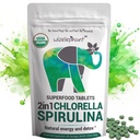 Spirulina Organic Clorella Tablets - 50 Serve - 2-in-1 Superfood Algae Supplemento per il supporto immunitario naturale, Detox e Energy Boost. Clorofilla organica. Espirulina