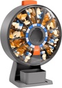 Dispenser di Pillole Daviky Quotidiano, Grande organizzatore di Pillole con parete-Mounted o in piedi uso, contenitore di pillole 14 giorni, progettazione pulsante, scatola di pillola settimanale per la vitamina, medicina, rifornimento, olio di pesce(Gray)