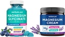 Magnesio Glycinate Gummies con Ashwagandha, Crema di Magnesio - Sonno, Cramp muscolare e Rilassamento