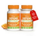 Brand di base – Zinc Orange Defend - 100 Lozenges - Natural Orange Flavor Zinc–Lozenges - Boost immunitario, Rilievo Freddo, Non OGM, Acetato di zinco & Vitamina C - 2-Pack
