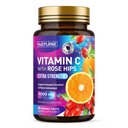 Costruito con la vitamina C masticabile naturale con HIPS rosa - 1000mg Integratore di supporto immunitario - Non OGM, Senza glutine, Vegan - potente antiossidante per l'energia e il collagene - Aroma arancione – 60 compresse